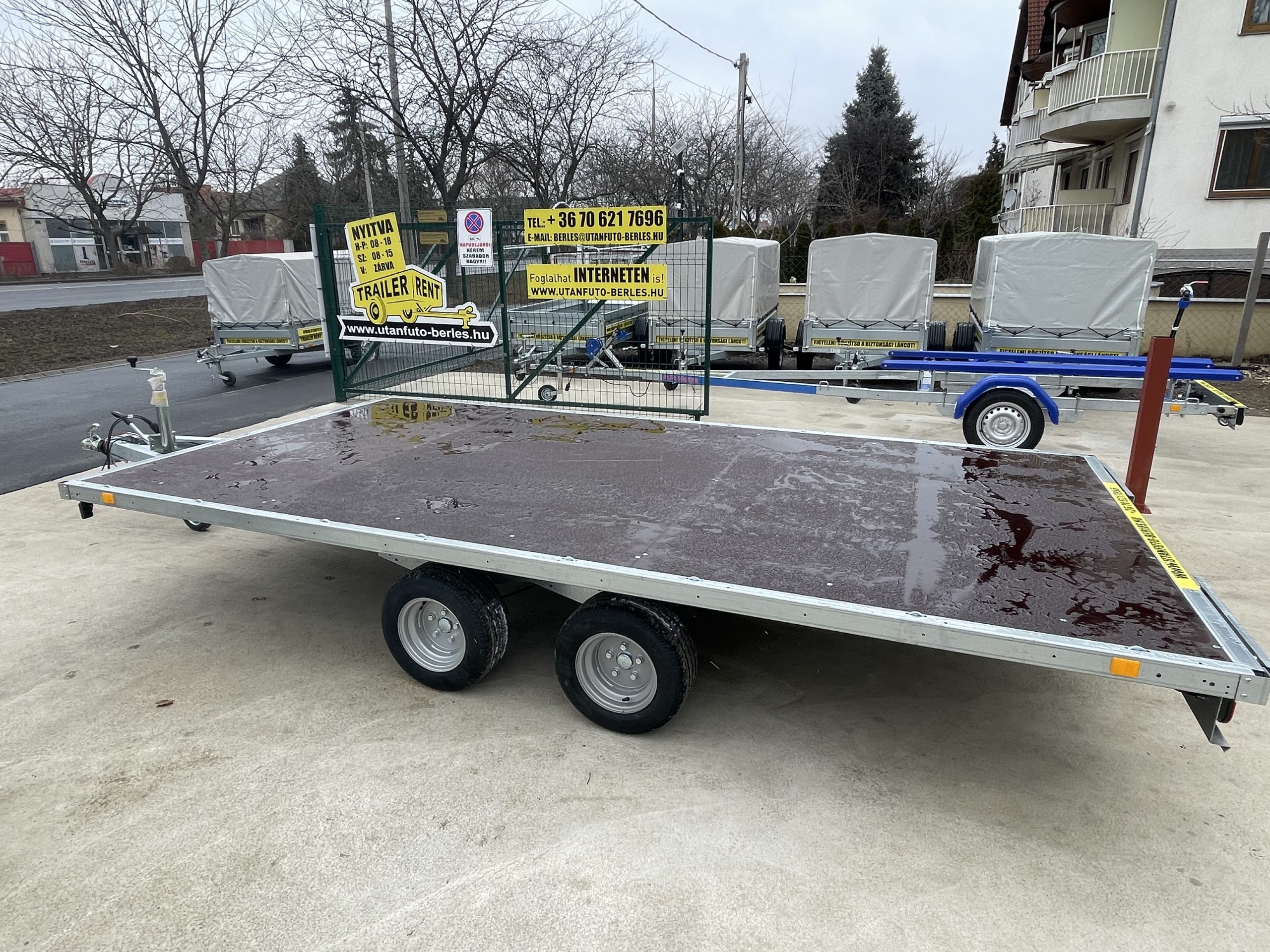 ALFA-T 44021AP.270 10" AUTÓSZÁLLÍTÓ, TRÉLER, TRAILER (4m x 2m, 2700 kg ÖSSZTÖMEGŰ UTÁNFUTÓ) - Image 3