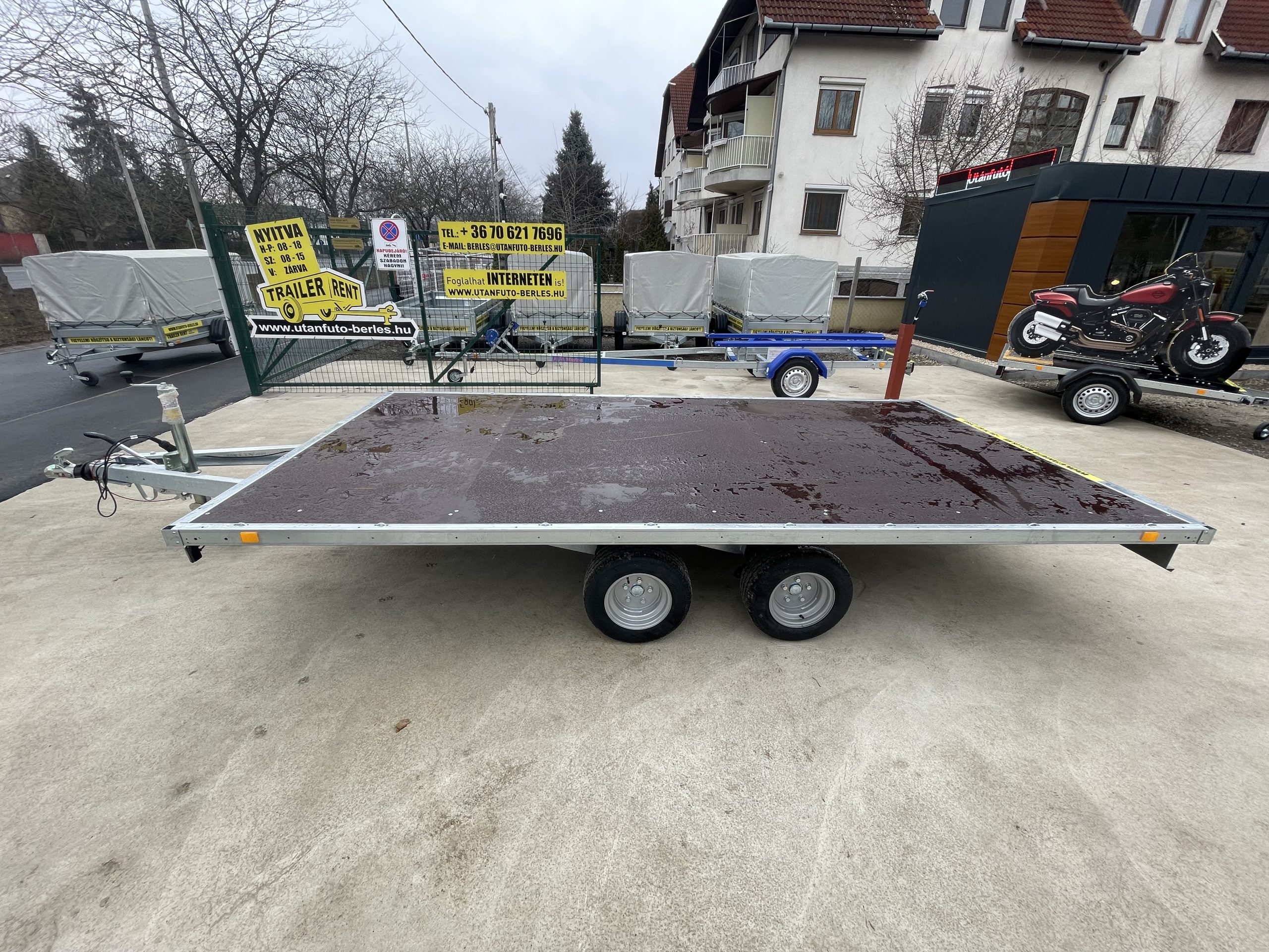 ALFA-T 44021AP.270 10" AUTÓSZÁLLÍTÓ, TRÉLER, TRAILER (4m x 2m, 2700 kg ÖSSZTÖMEGŰ UTÁNFUTÓ) - Image 4
