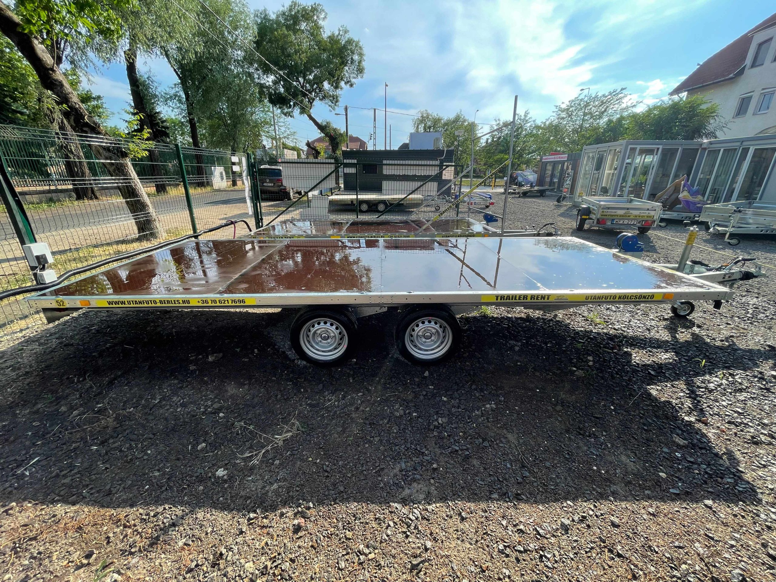 ALFA-T 45020AP.350 13" AUTÓSZÁLLÍTÓ, TRÉLER, TRAILER (5m x 2m 3500 kg ÖSSZTÖMEGŰ UTÁNFUTÓ)